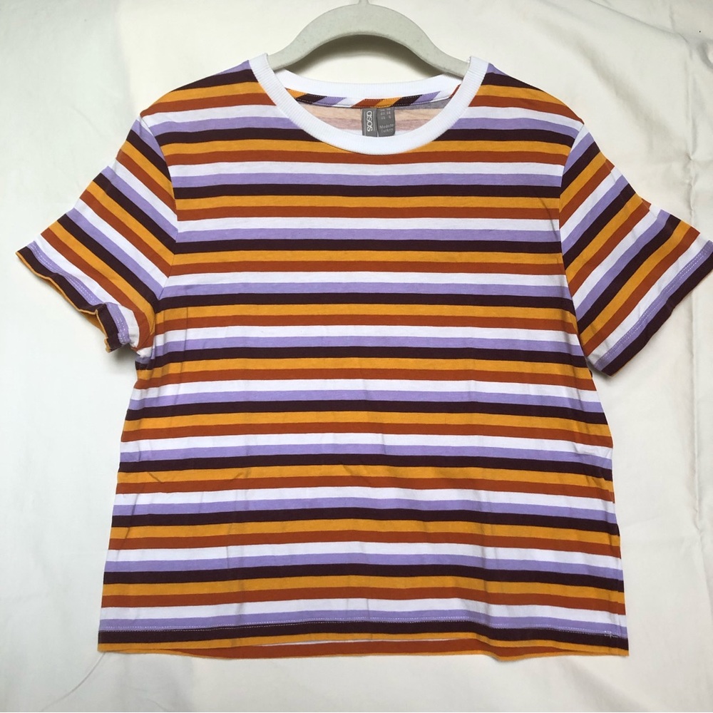 🌟 ASOS Crew-neck tee in Retro Stripe